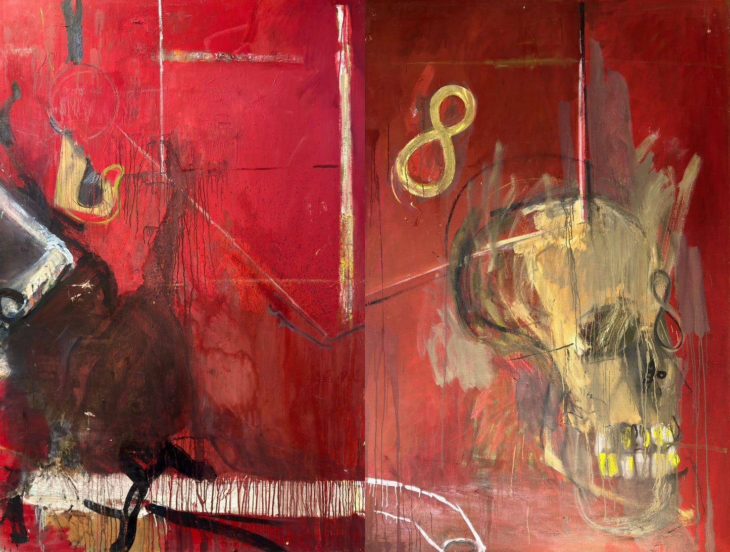 Vytautas Dubauskas | Untitled (diptych), 2000 | Oil and acrylic on canvas, 192x260 (each painting: 192×130)