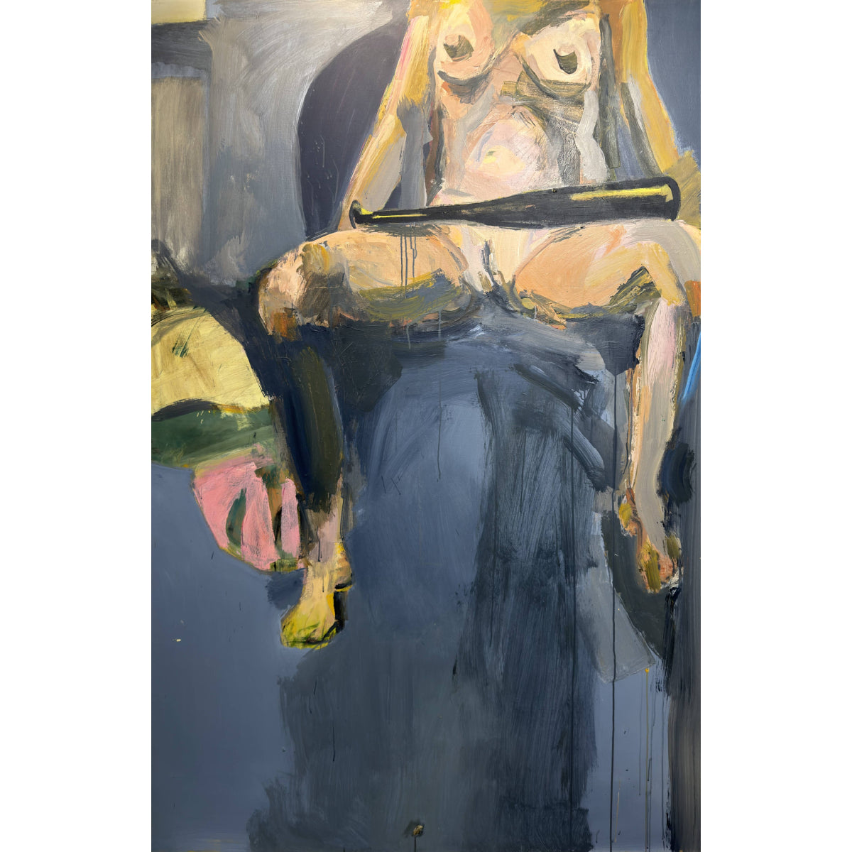 Vytautas Dubauskas | Žiūrėk, ką tau nupirkau, 2012 | Drobė, aliejus, akrilas, 195x130