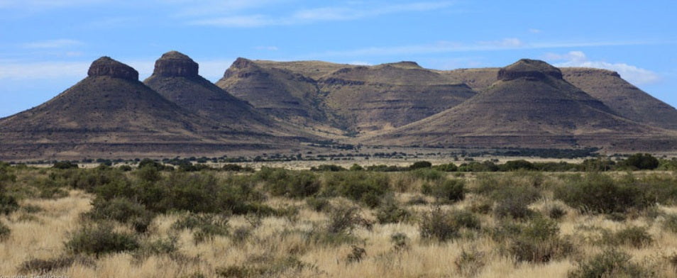 Pranas Domšaitis | Trijų Seserų kalvos, 1953-55 | Aliejus, kartonas, 44,5x59 (63x78)