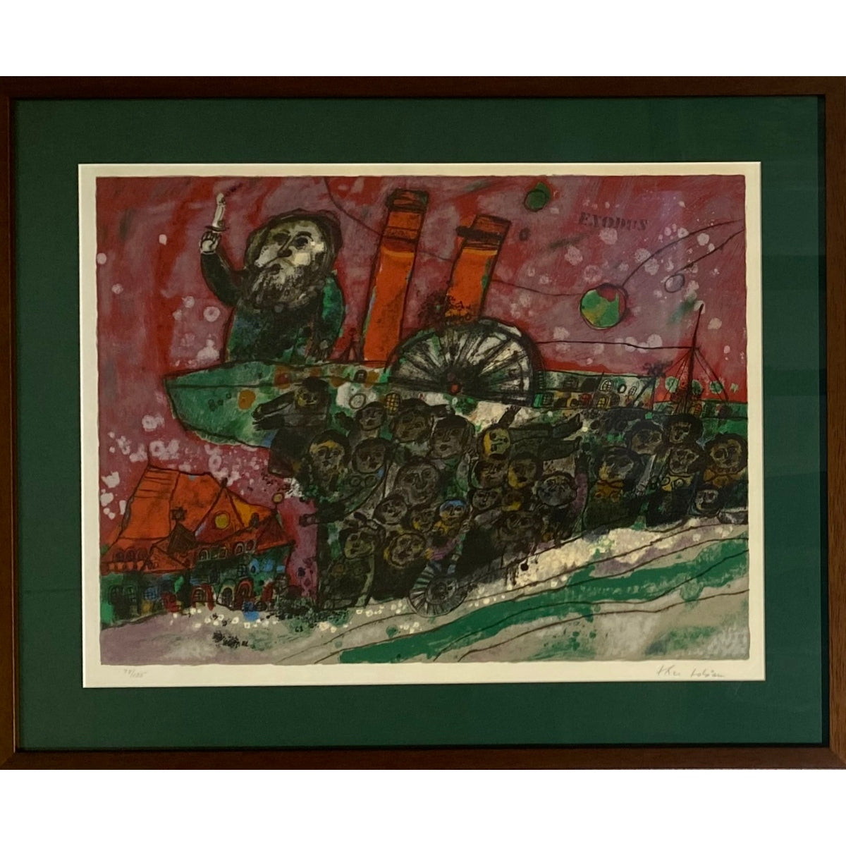 Theo Tobiasse | Exodus, 1968 | 10-spalvė litografija, Arches popierius, 45x60