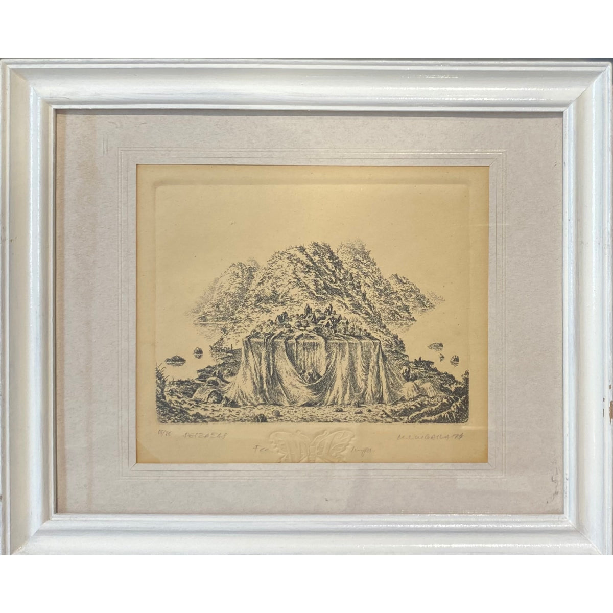 Marius Liugaila | Peizažas, 1997 | Popierius, ofortas, 8,7x12,5 (21x27)
