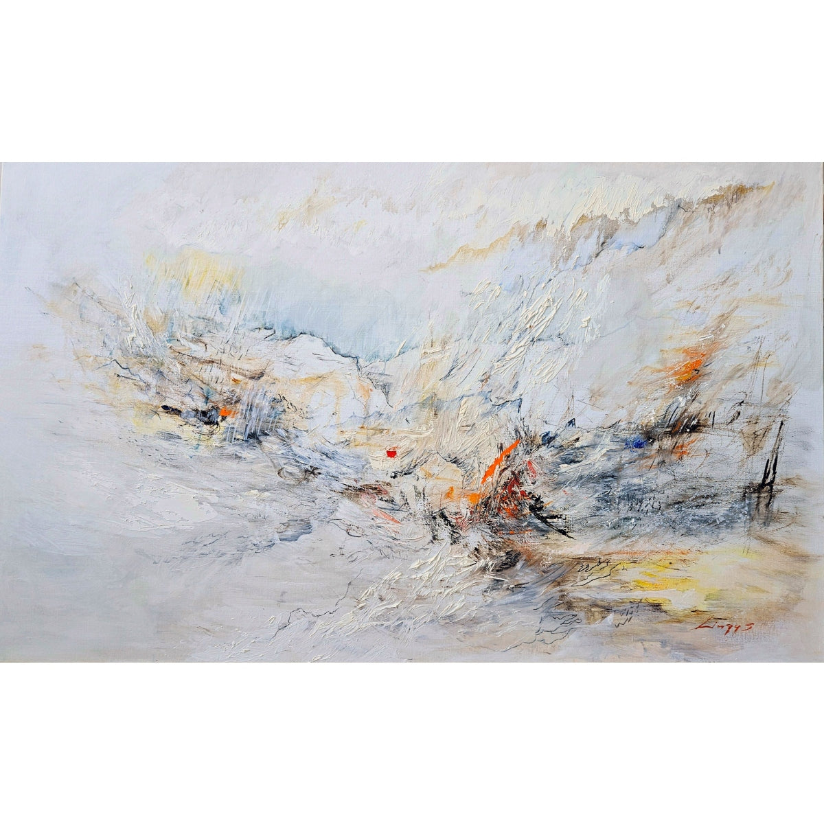 Vytenis Lingys | Blazing Wind at Sunset, 2024 | Oil on canvas, 100x160