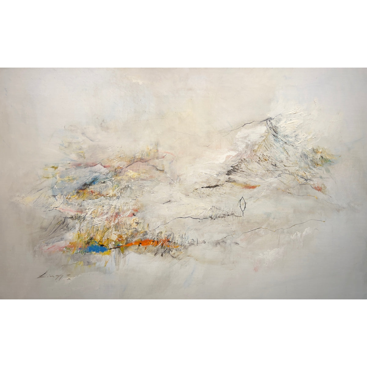 Vytenis Lingys | Ištirpę tyloje 1, 2024 | Drobė, aliejus, 90x140