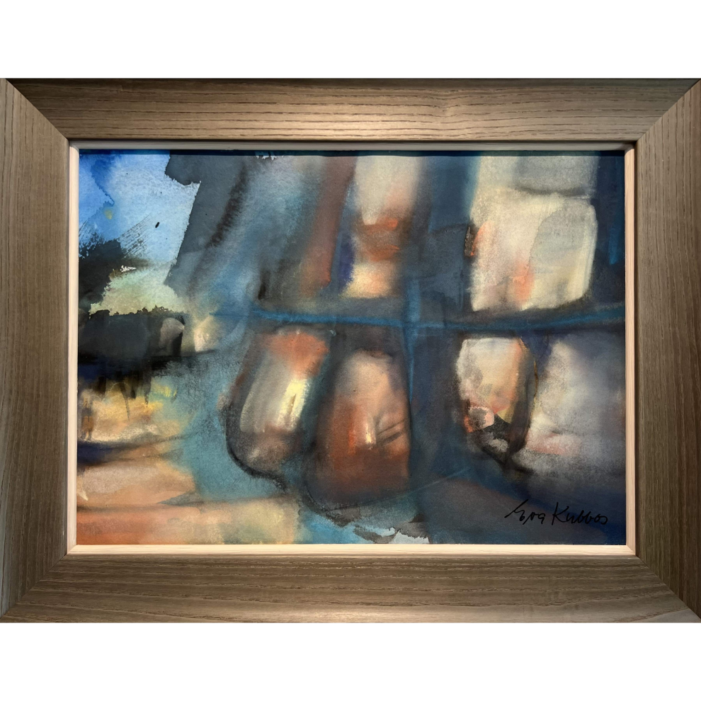 Eva Kubbos | Reflections Noosa | Akvarelė, popierius, 38x52,5 (50x65)