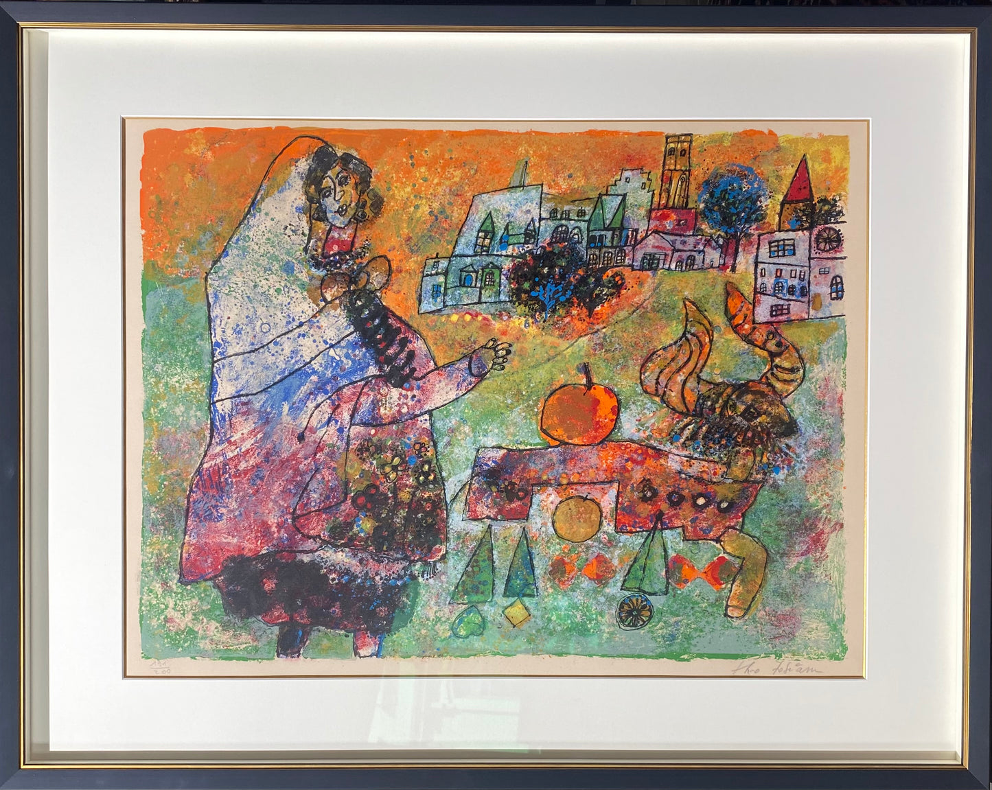 Theo Tobiasse | Iš rinkinio The Song of Songs of King Solomon, 1975 | Litografija, 191/200, 50x65 (71x91)