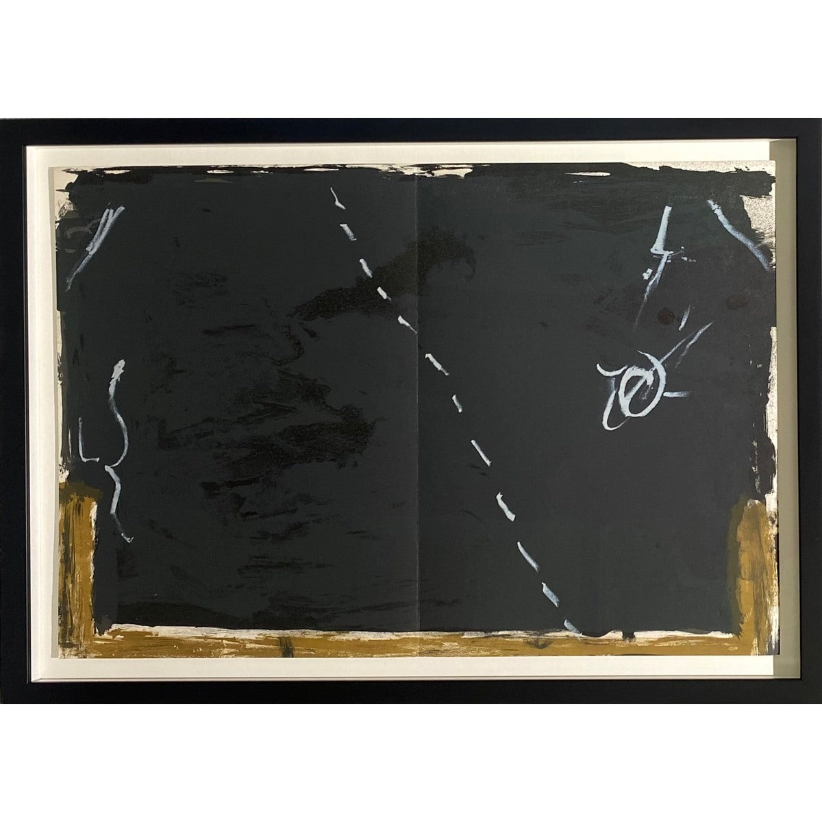 Antoni Tàpies (Spain) | Noir et ocre, 1967 | Lithography, 38x56 (45x63)