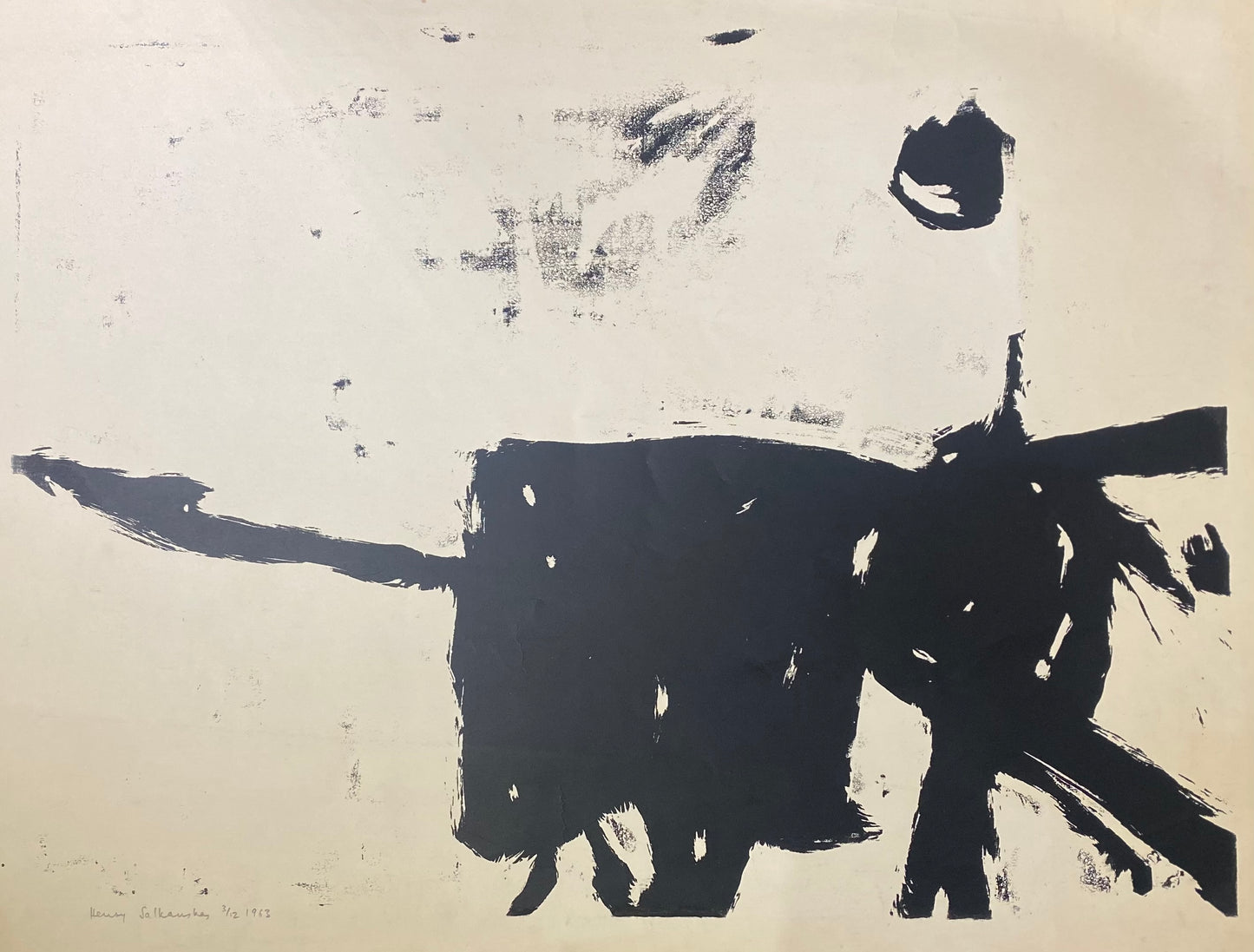 Henry Šalkauskas | Composition XII, 1963 | Serigraph on paper, 57x75 (76x97)