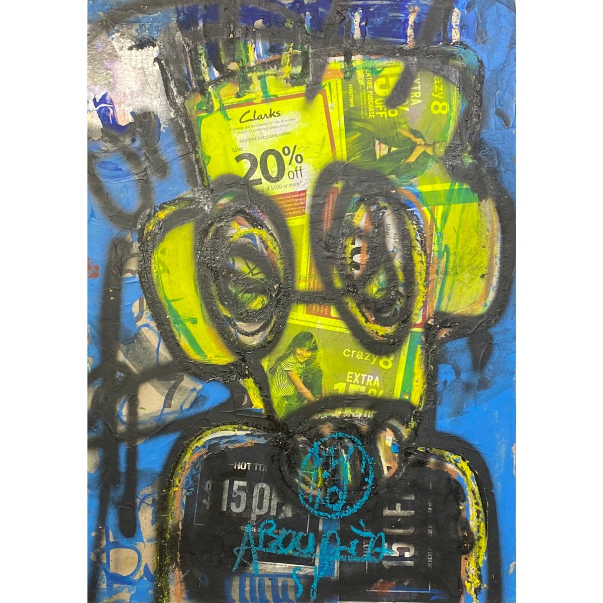 Aboudia | Be pav., 2023 | Akrilas, mišri technika, kartonas, 58x42 (69x52)