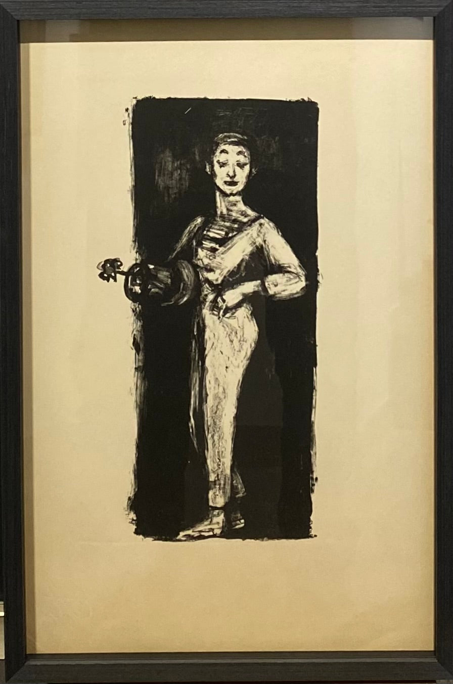 Arbit Blatas | Mime Marcel Marceau, 1960 | Lithography, 37x18 (52x35)