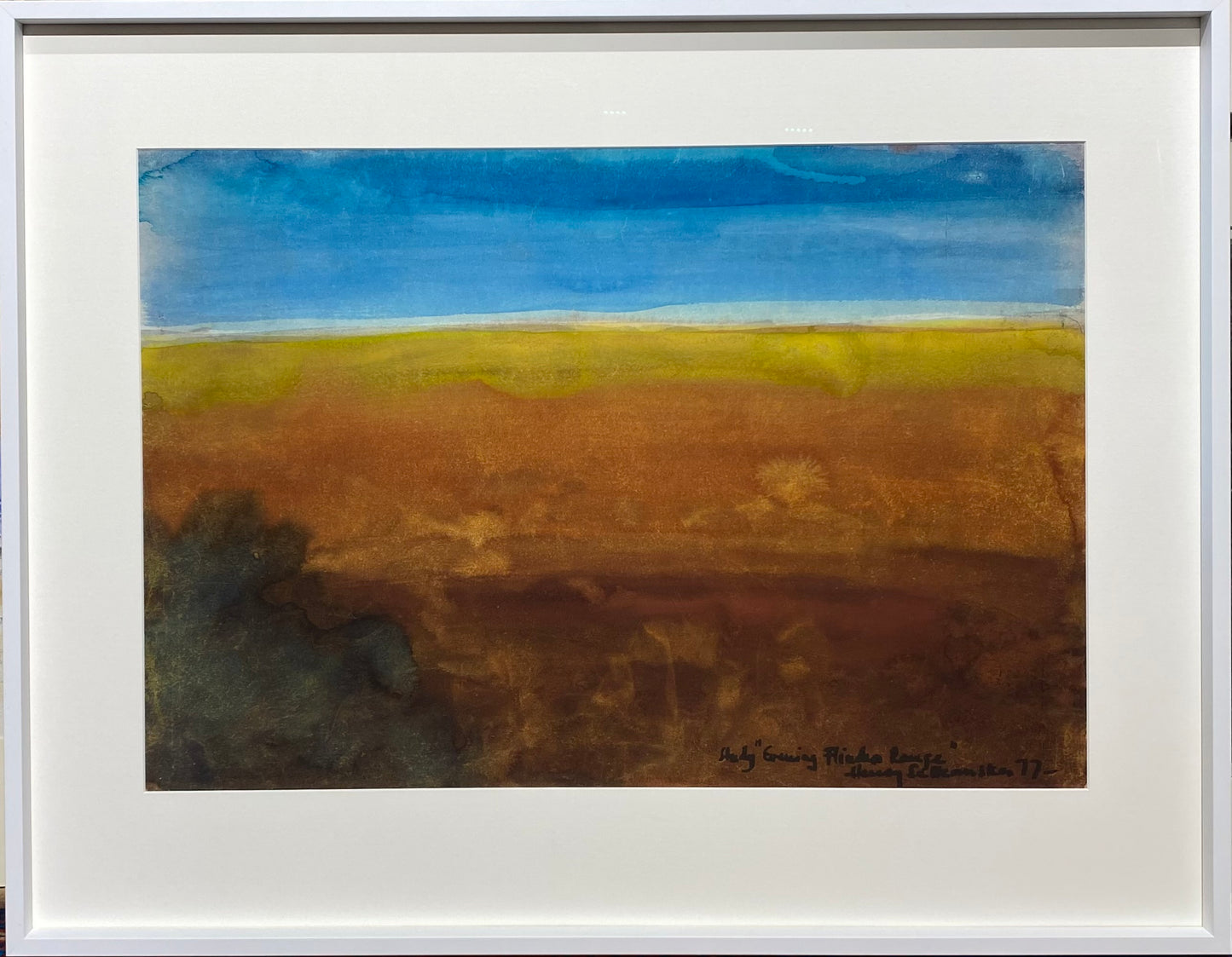 Henry Šalkauskas | Growing Flinked Range, 1977 | Watercolor, paper, 52x76 (75x96)