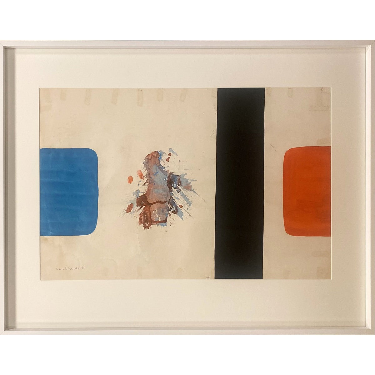 Henrikas Šalkauskas | Kompozicija, 1965 | Mišri technika, popierius, 51x76 (75x96)