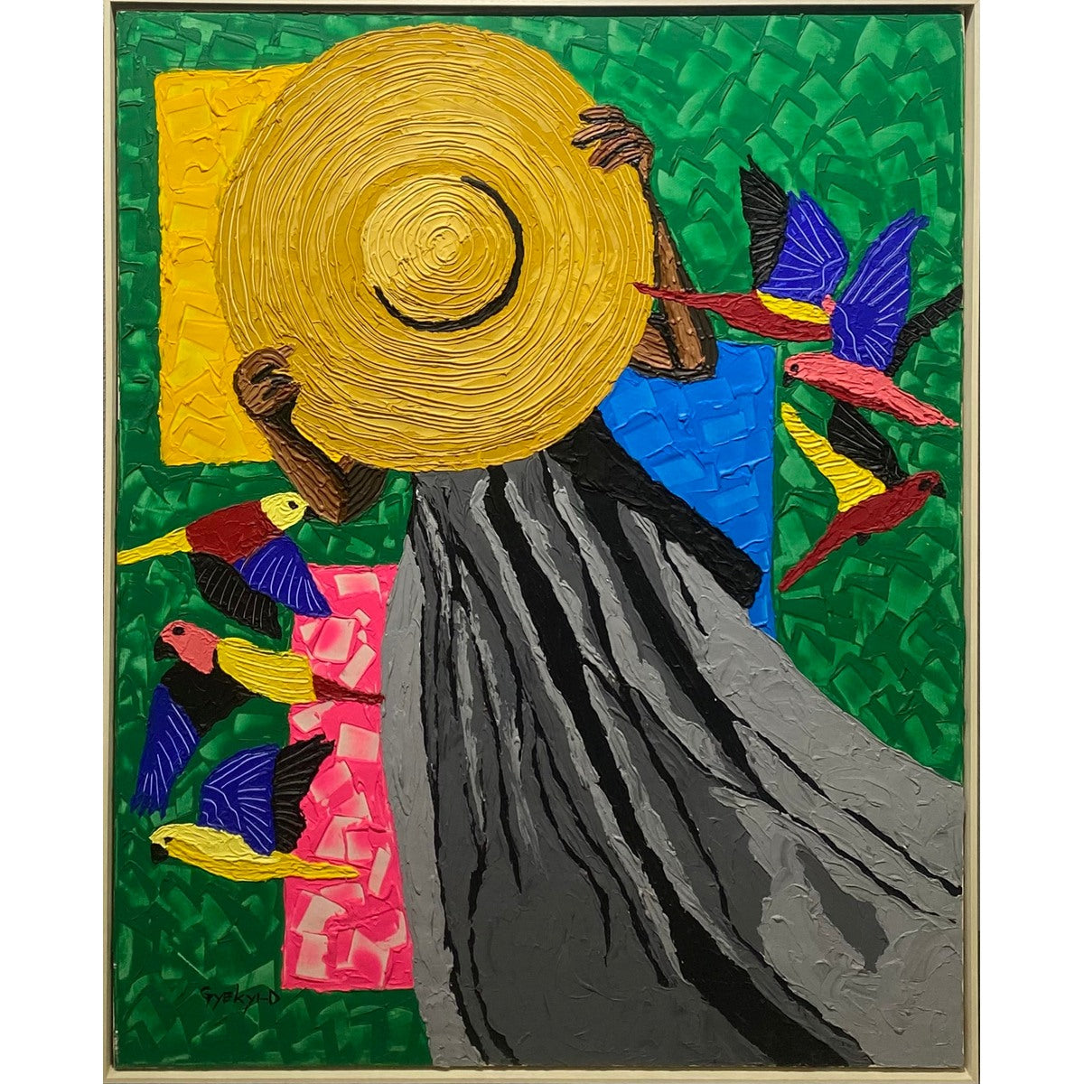 Daniel Gyekyi Gyan (Ghana) | Lady Under Hat, 2023 | Canvas, acrylic, 125×100 (129x104)