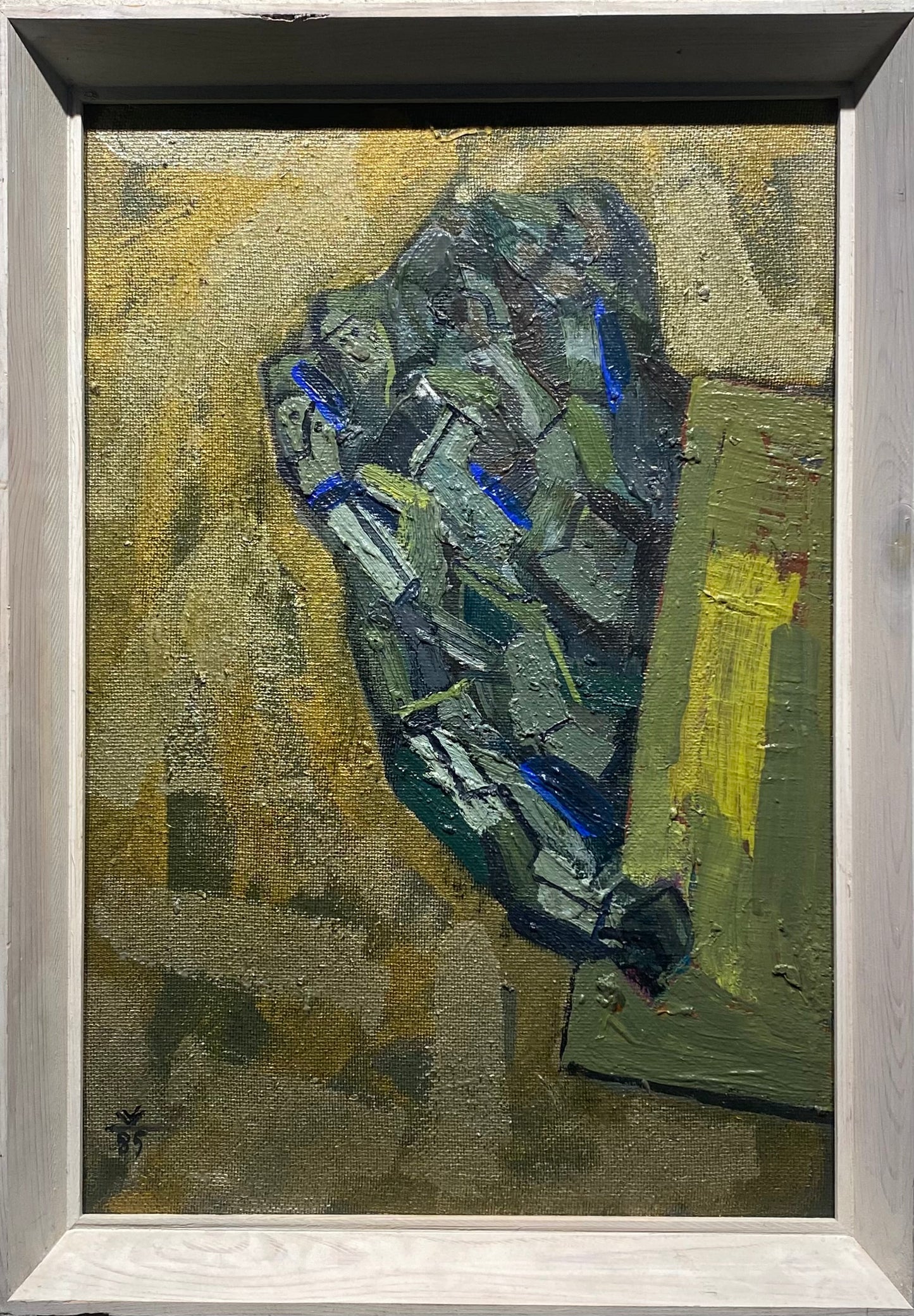 Vincas Kisarauskas | Tyliųjų minčių valanda, 1985 | Aliejus, kartonas, 54x36.5 (58x41)