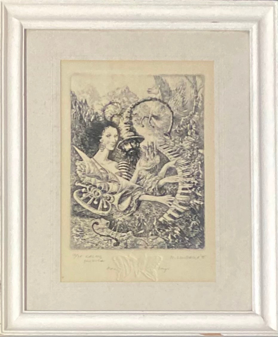 Marius Liugaila | Mountain's Music, 1995 | Etching, Aquatint, 38/75, 15.5x11.5 (29.5x24.5)