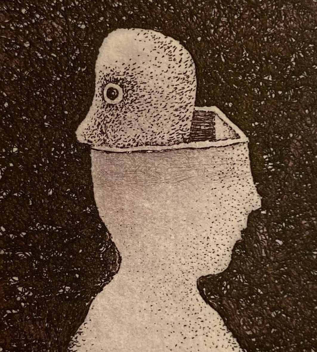 Stasys Eidrigevičius | Ekslibris Geert H. van der Zee | Ofortas, 12/50, 7.5x5.5 (lakštas 12x9)