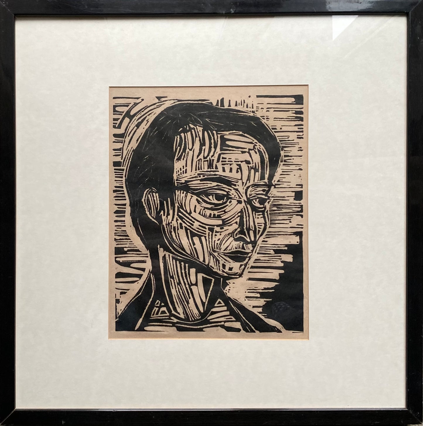 Žibuntas Mikšys | Pirmoji Sibilė | Linoraižinys, pop., 30x24 (53x53)