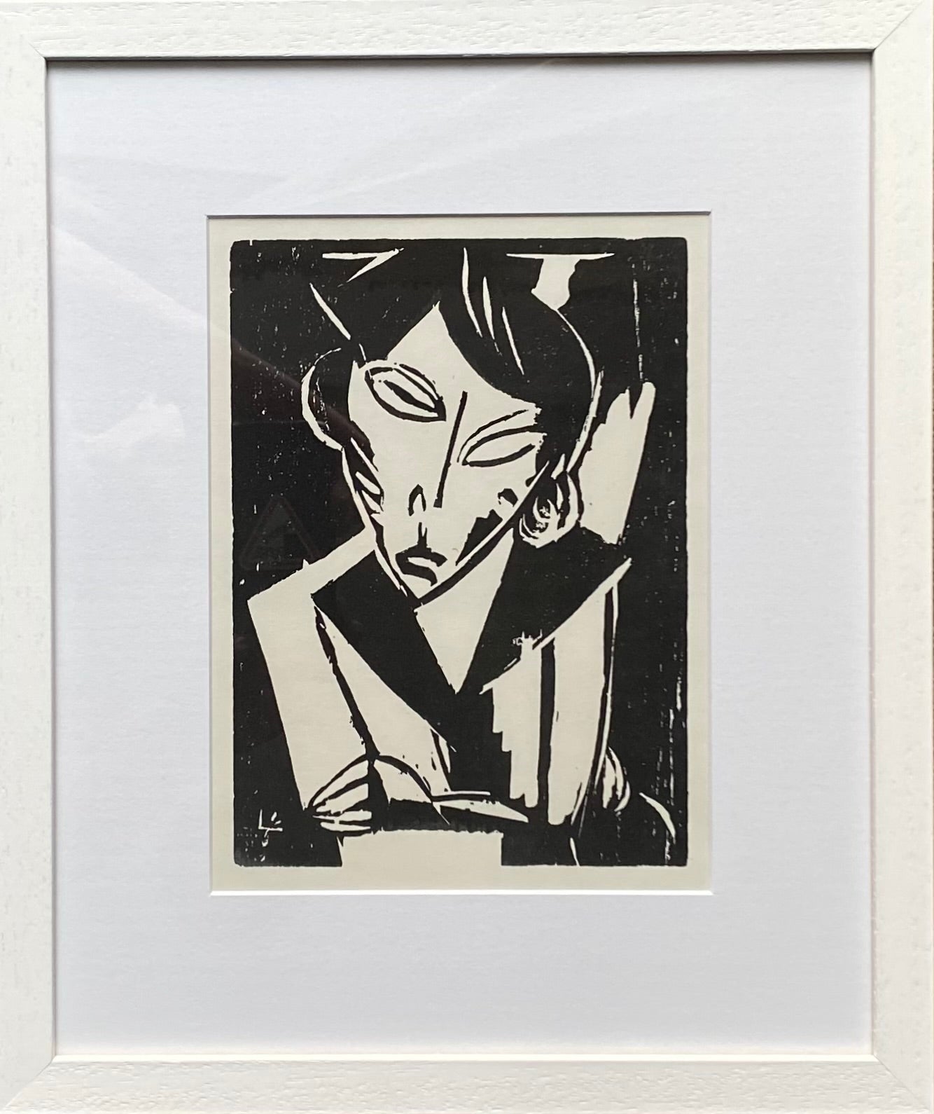 Lasar Segall | Bust of a woman leaning over / Busto de mulher debruçada, 1910-1911 | Xylograph, 22x16 (39x32,5)