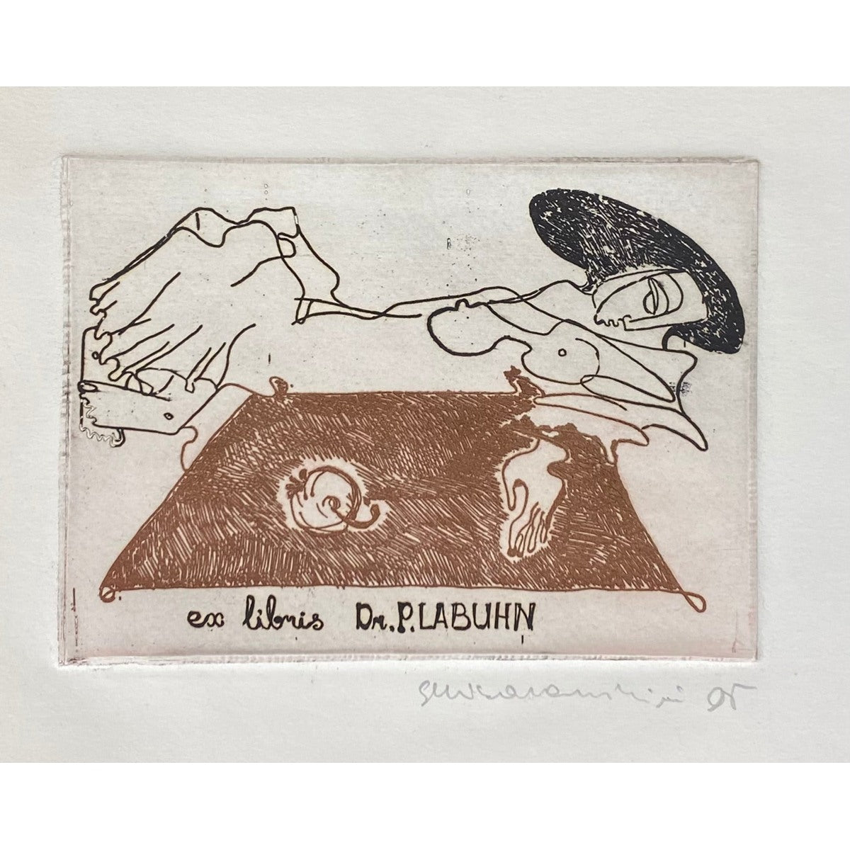 Saulė Kisarauskienė | Ekslibris Dr. Plabuhn, 1995 | Ofortas, 3/16, 9x6