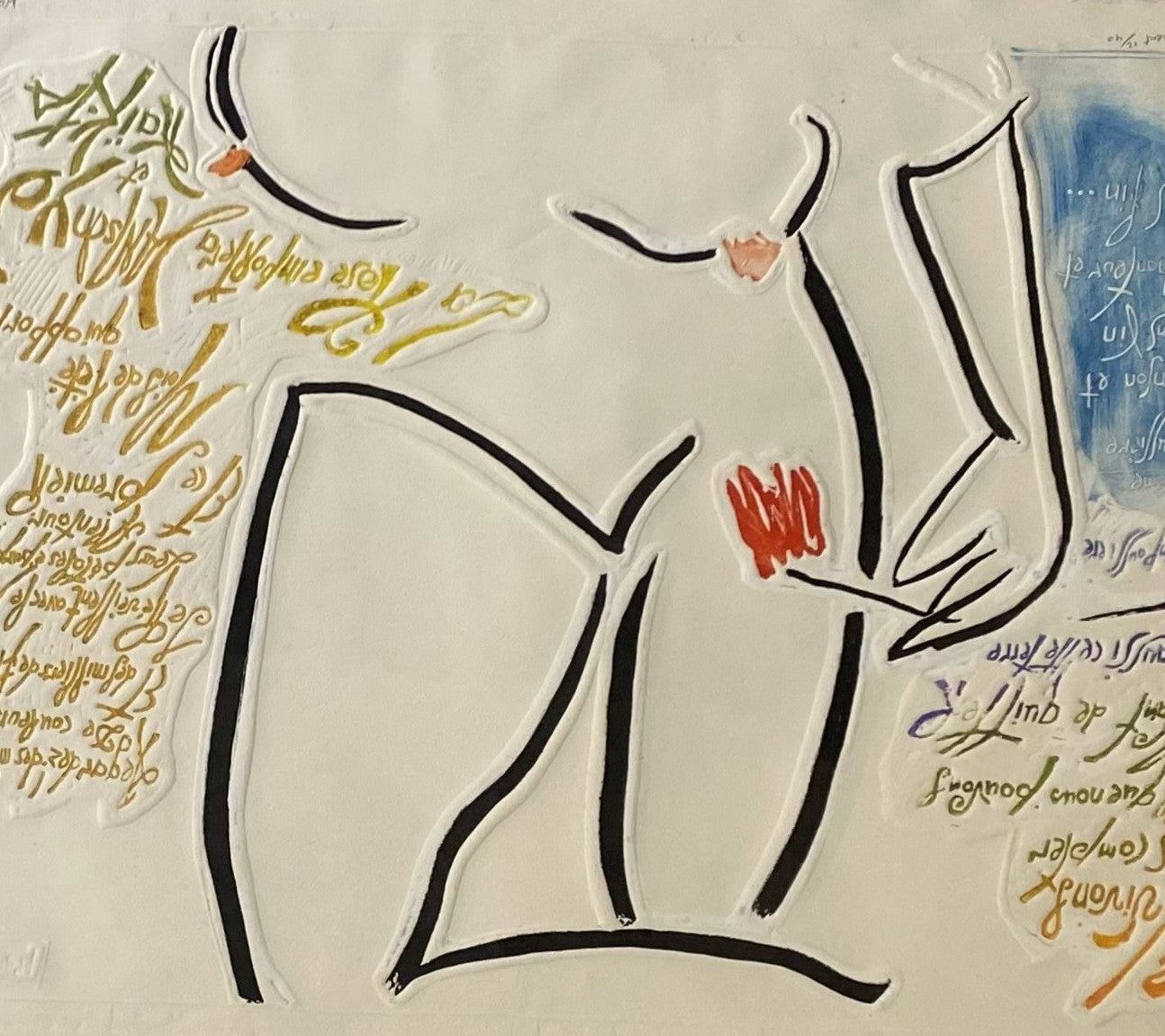 Pranas Gailius | Iš ciklo D‘un bel Orient (Gražieji Rytai pagal Omaro Chajamo rubajus) | Spalvotas linoraižinys, reljefas, 12/40, 56x76 (70x90)