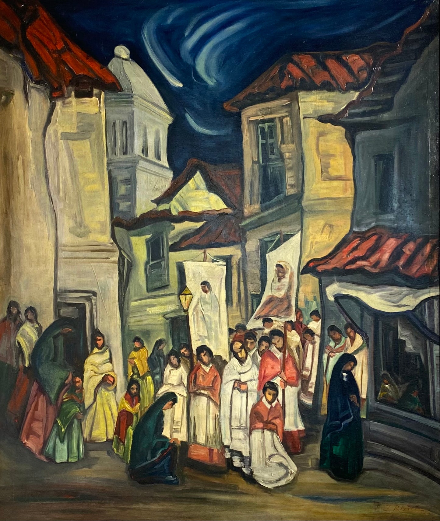 Jonas Rimša | Andų Miserere, a. 1955 | Aliejus, drobė, 105x89 (125x110)