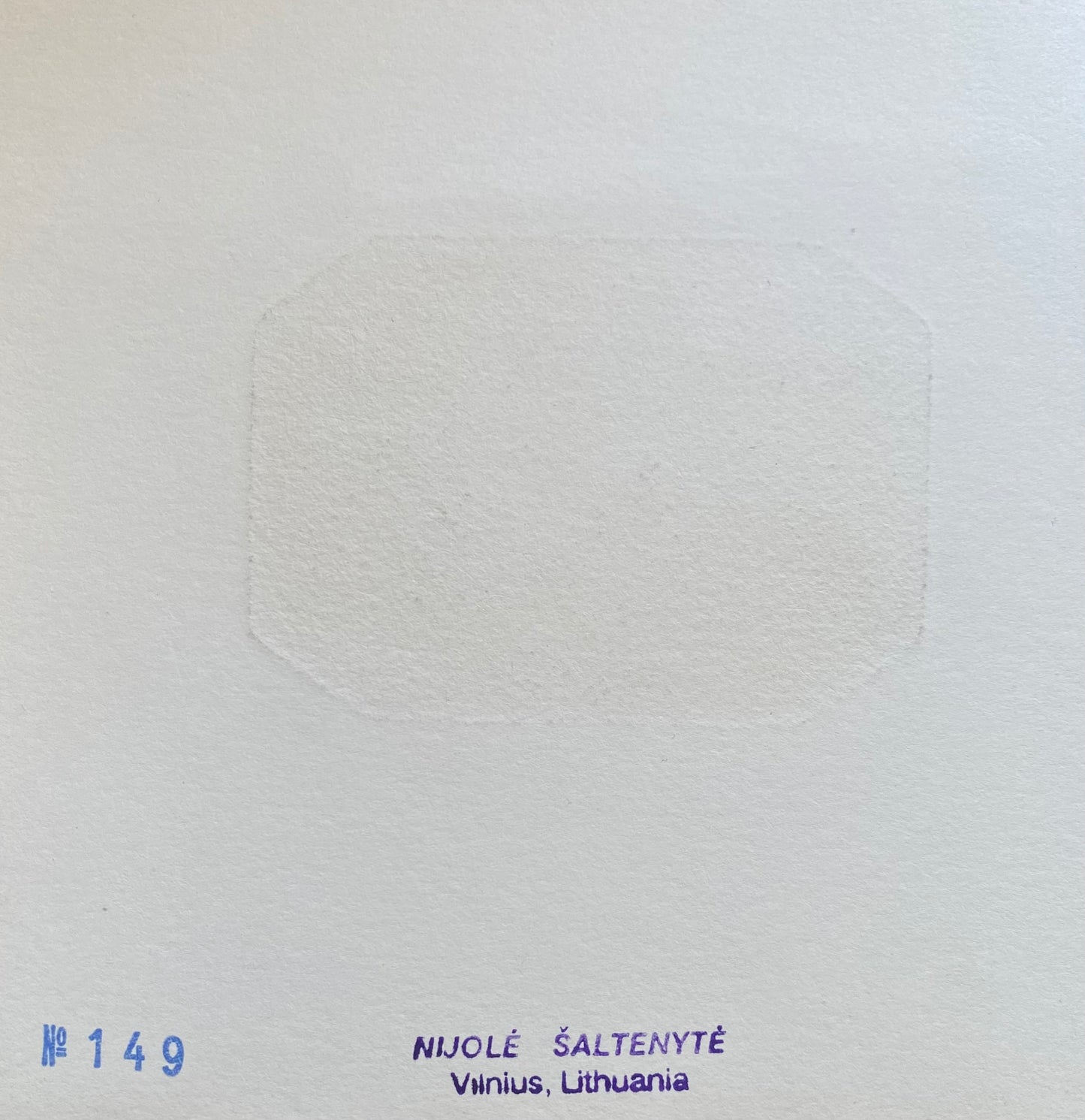 Nijolė Šaltenytė | Ekslibris Wout Meulemans, 1992 | Ofortas, akvatinta, 48/100, 6x8 (22,5x22,5)
