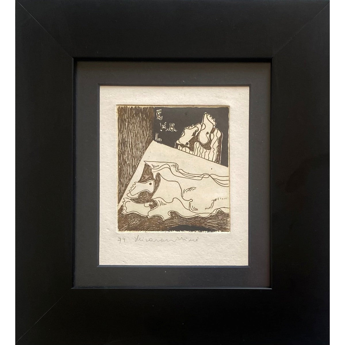 Saulė Kisarauskienė | Ex Libris Herber Blokland, 1974 | Etching, 5/8, 8,5x7,7 (23x21)