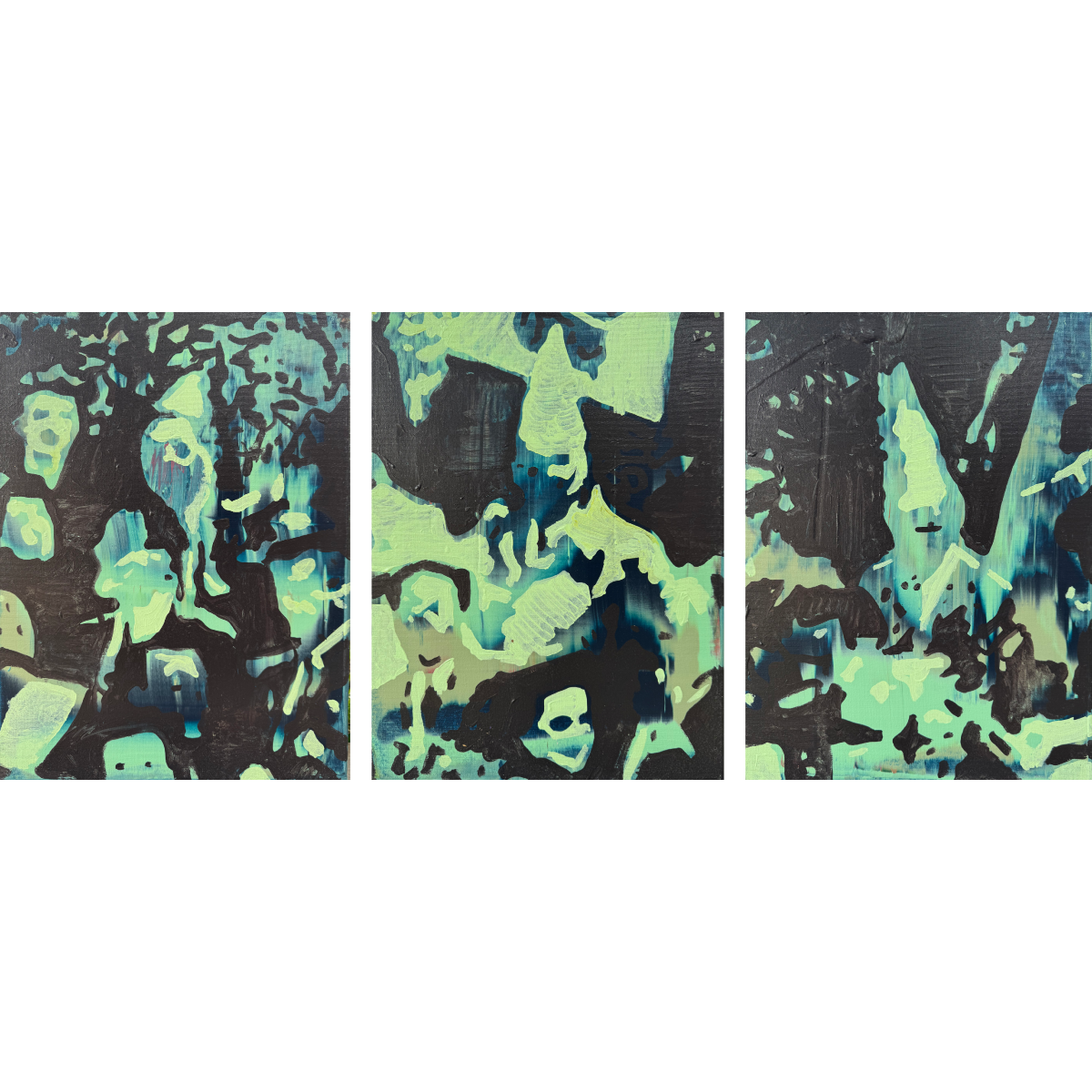 Linas Kaziulionis | Aukščiausieji vadovai, 2024 | Drobė, akrilas, 40x30 (kiekvienas)