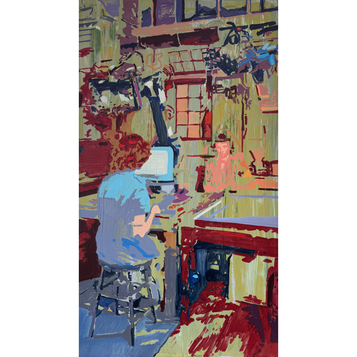 Linas Kaziulionis | Įslaptinta technologija, 2024 | Drobė, akrilas, 180x110