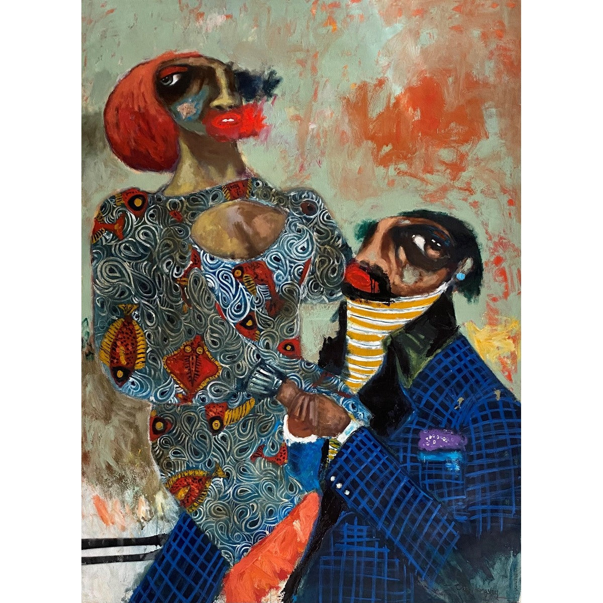 Kingsley Obasi (Nigeria) | Family Portrait, 2020 | Akrilas, drobė, 160x117 (165x122)