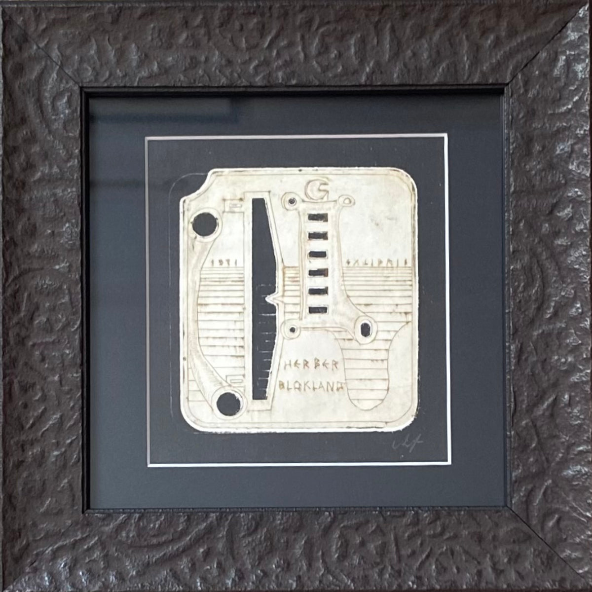 Vincas Kisarauskas | Ekslibris Herber Blokland, 1971 | Ofortas, 9x8,5 (20x20)