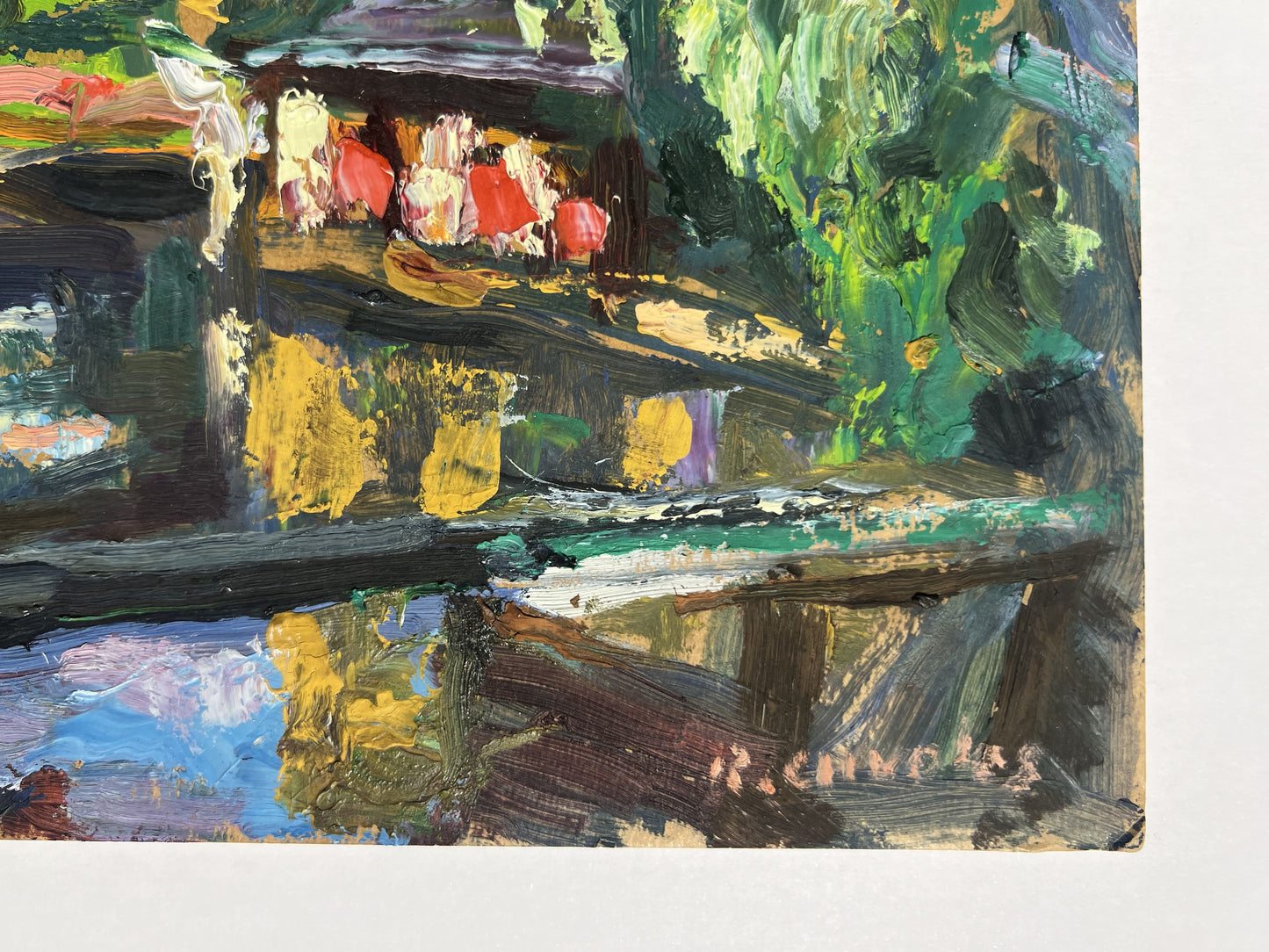 Rafael Chwoles | View in Paris | Oil on cardboard, 26x20 (32x27)