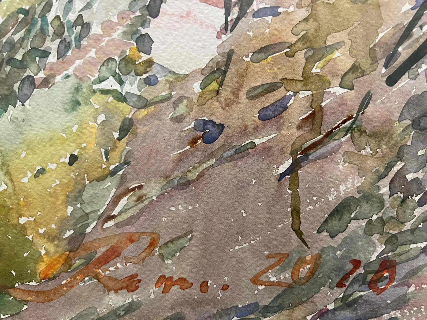 Ramunė Kmieliauskaitė | Floral Composition (Untitled), 2020 | Watercolor on paper, 55x75 (68x87)