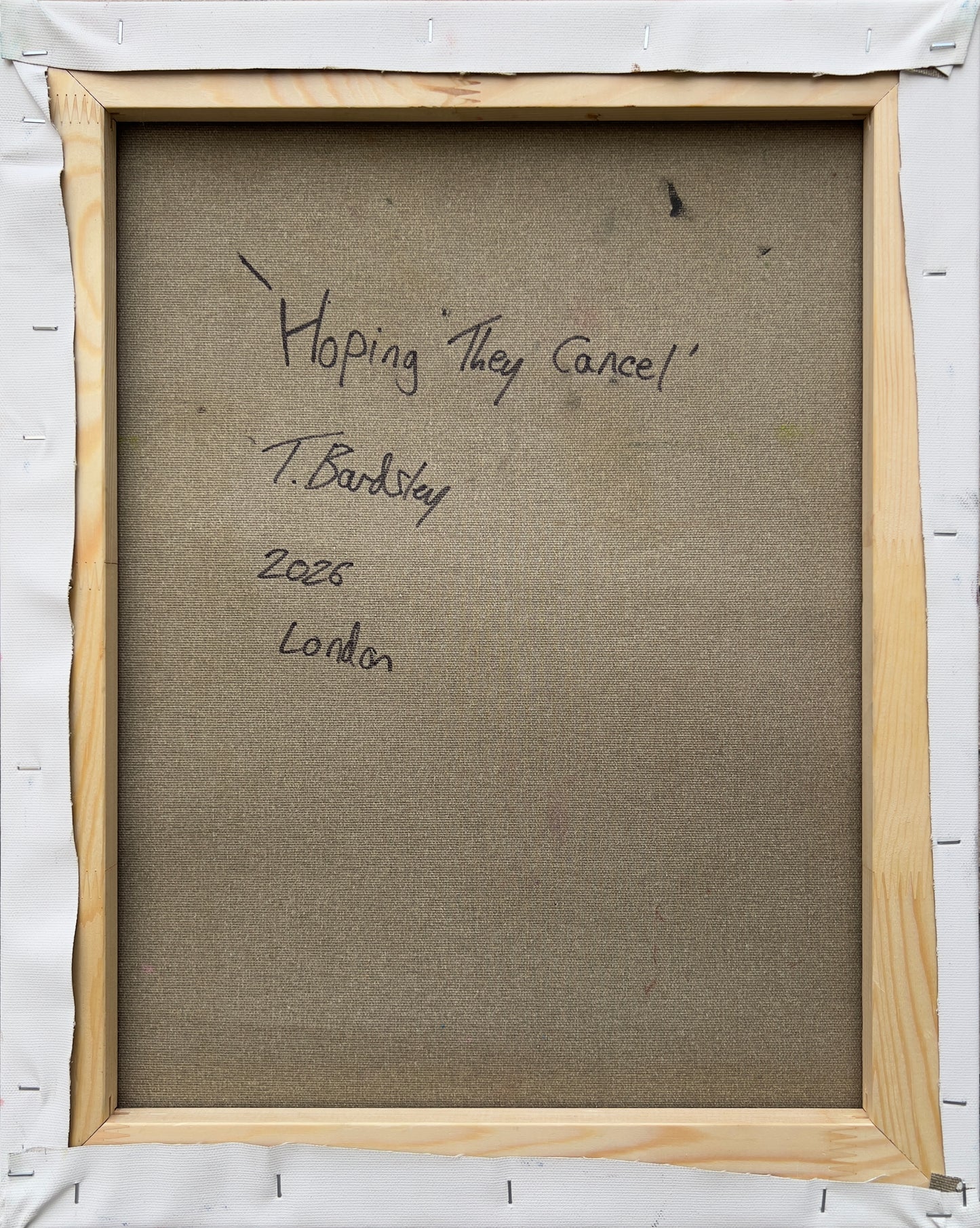 Theo Bardsley | Hoping They Cancel, 2026 | Oil on canvas, 51 x 41 cm