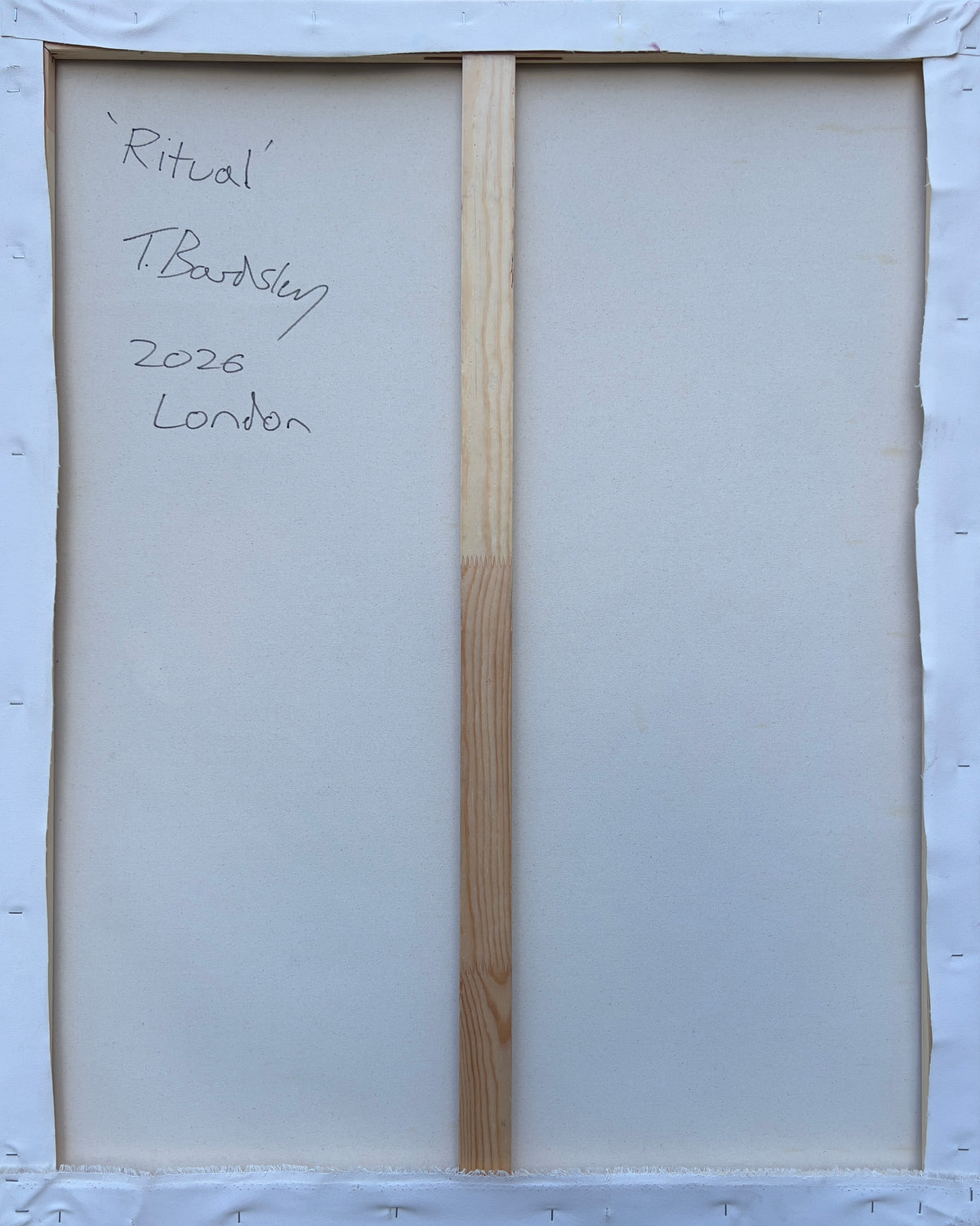 Theo Bardsley | Ritual (liet. Ritualas), 2026 | Drobė, aliejus, aliejinė kreidelė, 102 × 81,5 cm