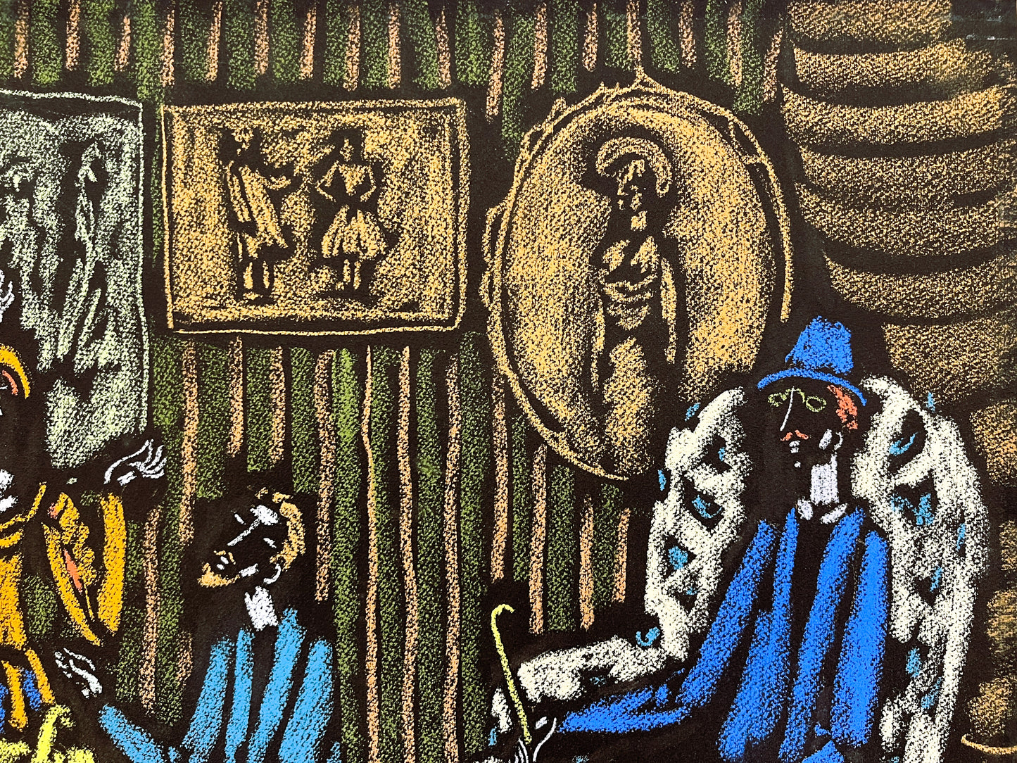 Vytautas Kasiulis | Scene | Pastel on paper, 50x65 (56x71)