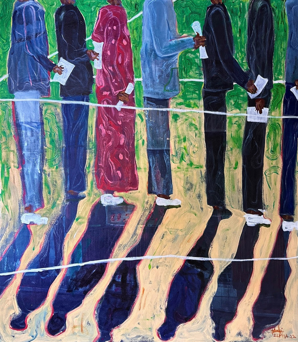 ALPHA ODH (Kenya) | Giving and Receiving, 2022 | Akrilas, drobe, 150x130