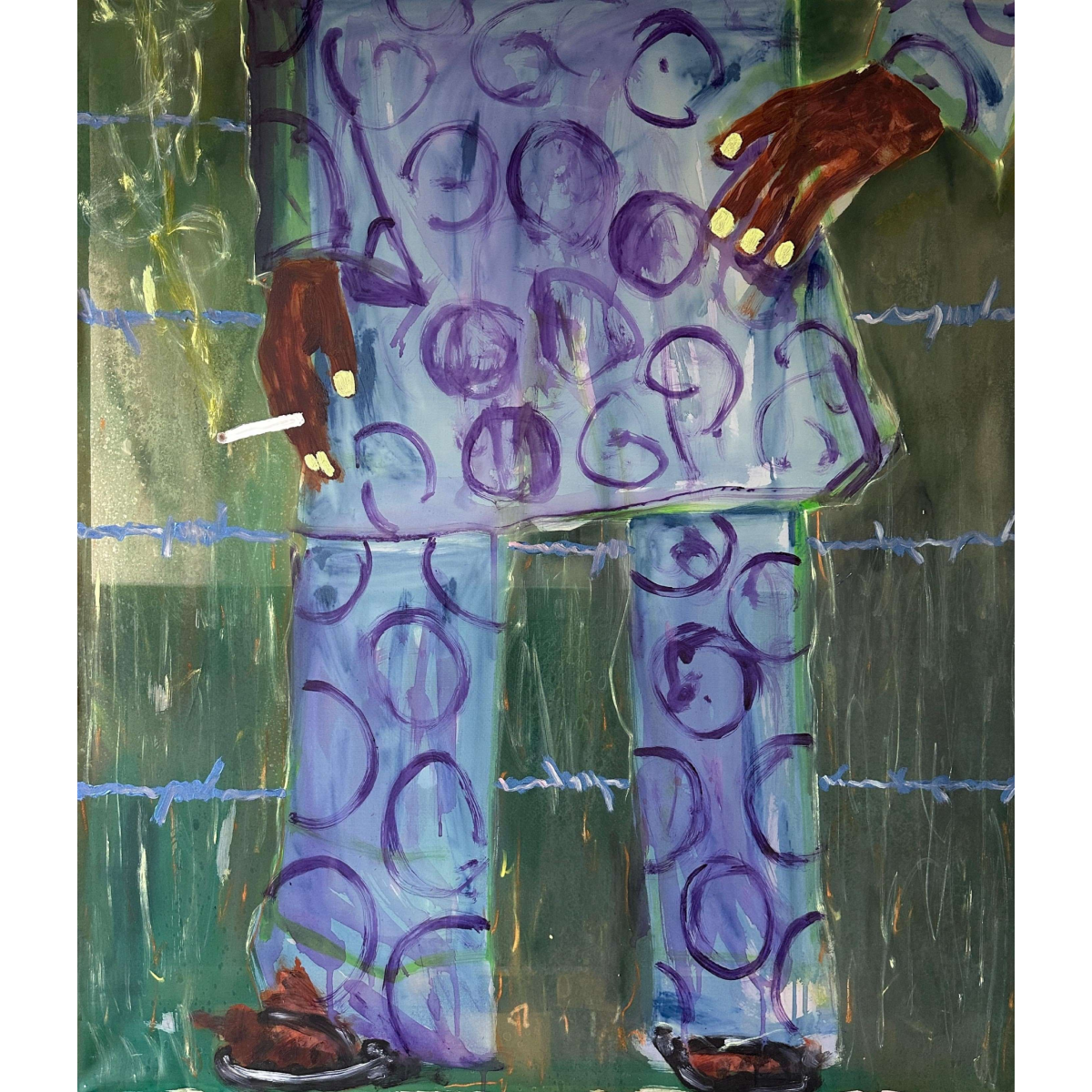 ALPHA ODH (Kenija) | Elation, 2024 | Akrilas, vinilas, 86,5x76,5 (89x79)