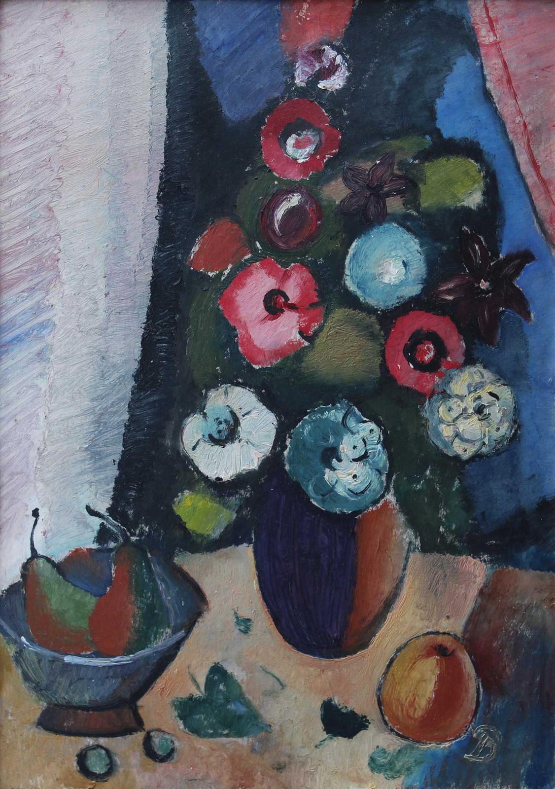 Pranas Domšaitis | Afrikiečiai | Aliejus, kartonas, 66x47 (75x56)