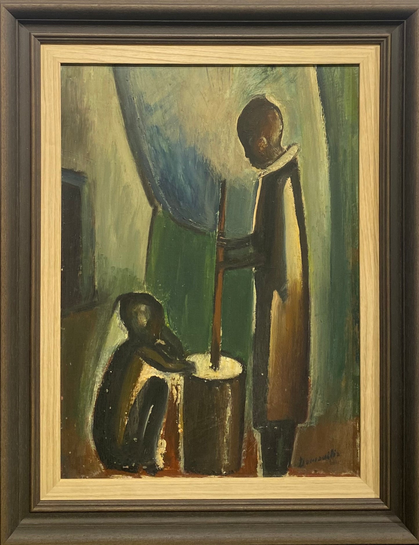 Pranas Domšaitis | Stamping Maize | Aliejus, kartonas, 55x40 (73x58)