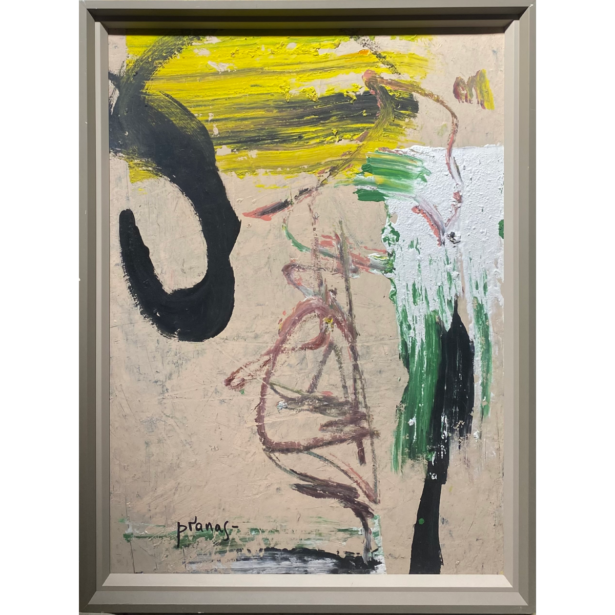 Pranas Gailius | Iš ciklo ADRET, 1998-2004 | Akrilas, popierius, medis, 72x52 (77x58)
