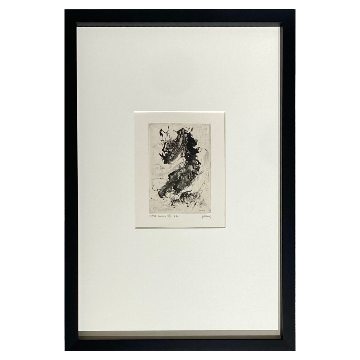 Pranas Gailius | Intra Muras XVII, 1965 | Copper engraving, dry needle, forging, 14x10 (53x36)