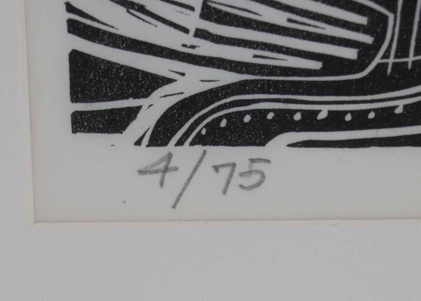 Vytautas Ignas | A Dream, 1971 | Woodcut, 4/75, 85x75 (95x84)