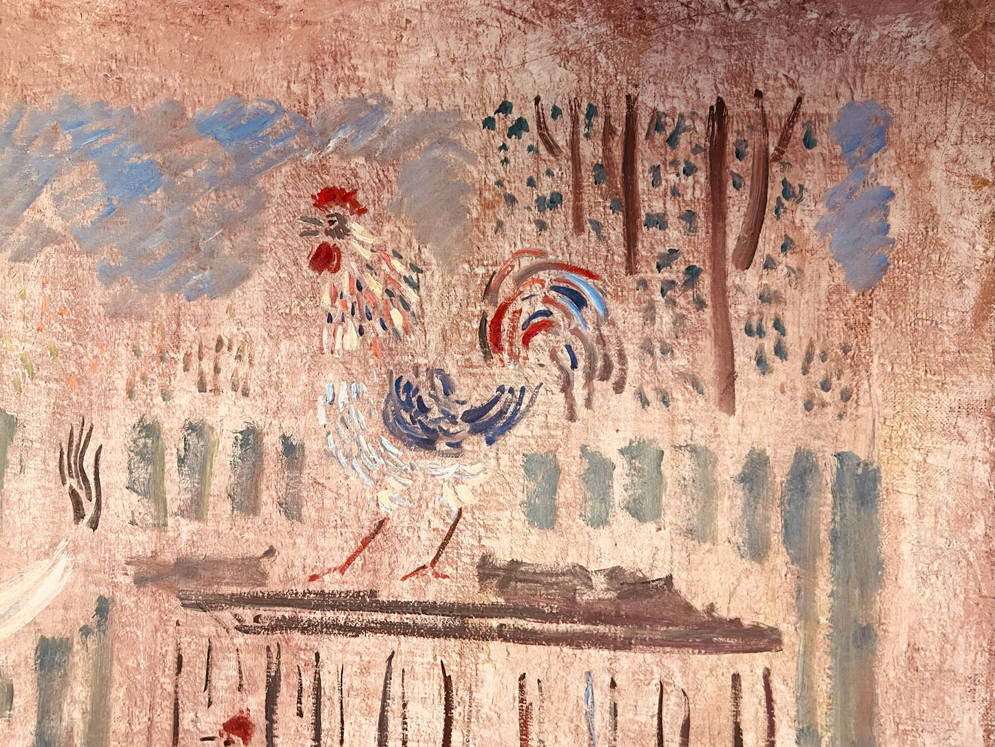 Vytautas Kasiulis | Vyras su gaidžiu | Aliejus, drobė, 65x81