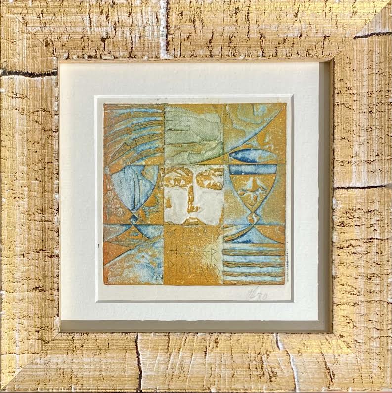 Antanas Kmieliauskas | Ekslibris Herber Blokland, 1970 | Pop., autorinė technika (spalv. tekstolito estampas), 9,4x9,4 (20x20)