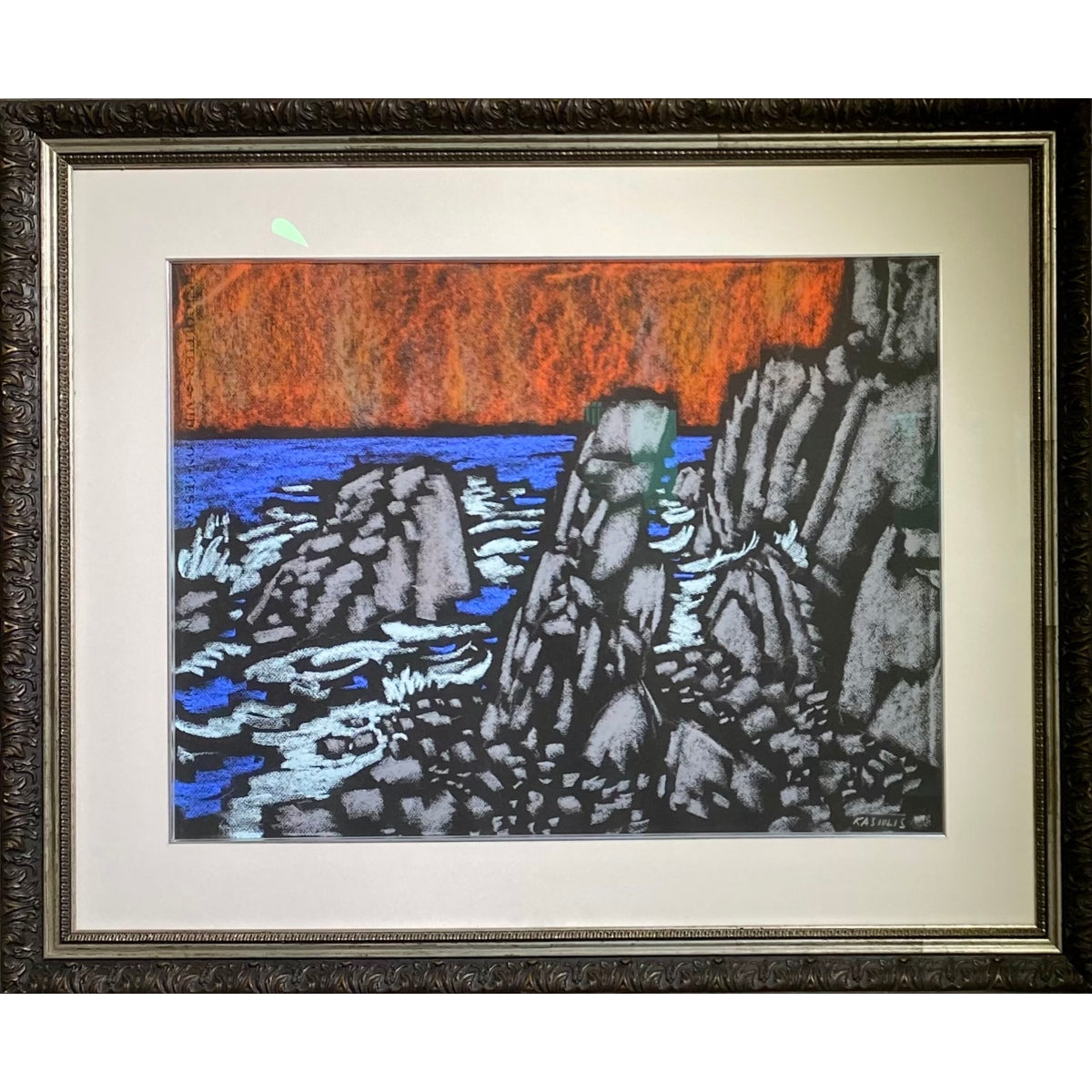 Vytautas Kasiulis | Seashore | Pastel, paper, 49x64 (73x89)