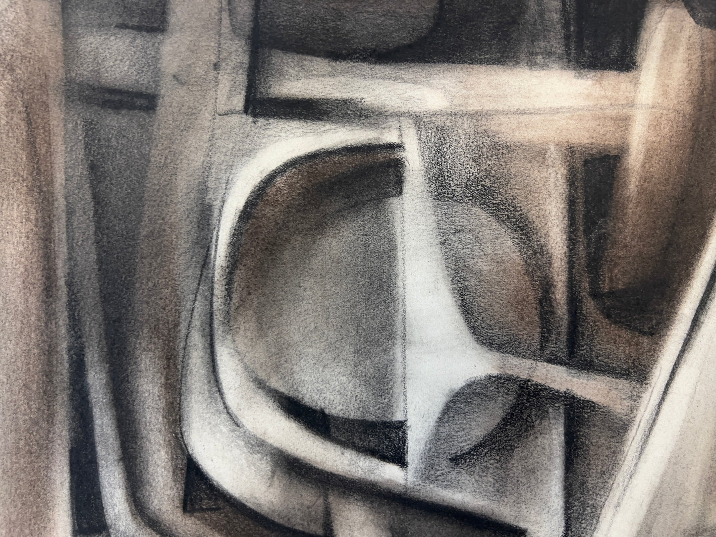 Samuel Bak | Abstract, 1957 | Mixed media on paper, 33x50 (52x69)