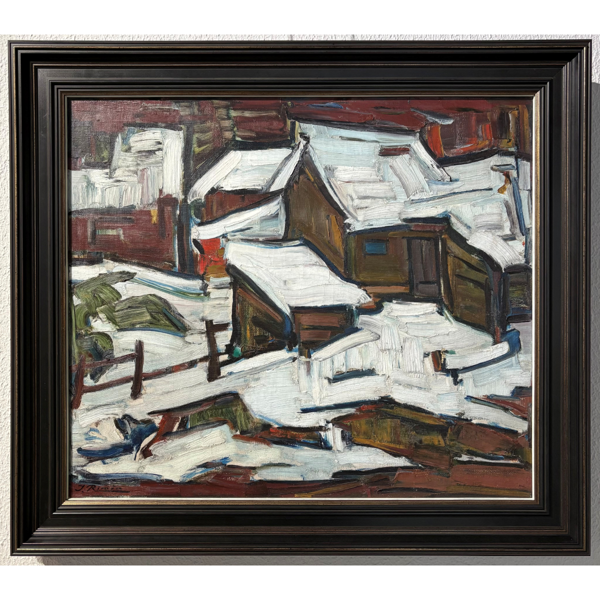 Jonas Rimša | Žiema Bariločėje, 1954 | Aliejus, drobė, 60x69 (72x83,5)