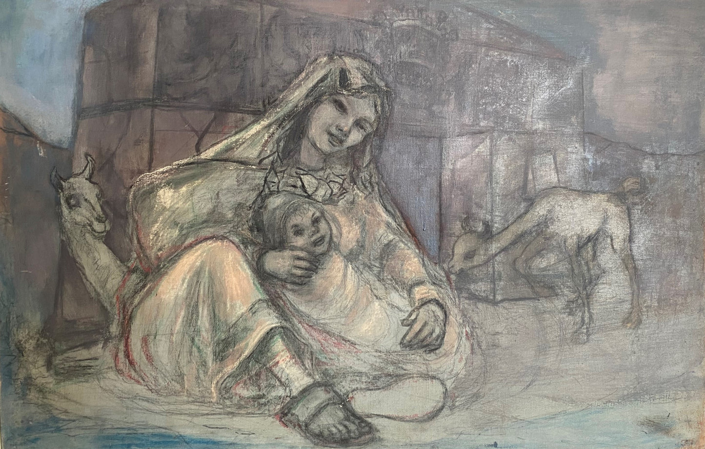 Jonas Rimša | Be pavadinimo, 1977–1978 | Drobė, akrilas, 64x100