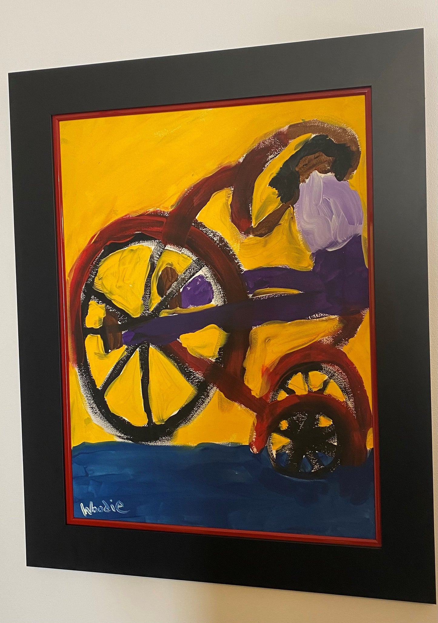 Woodie Long (USA) | Girl on Bike | Guašas, popierius, 61x46 (75x60)