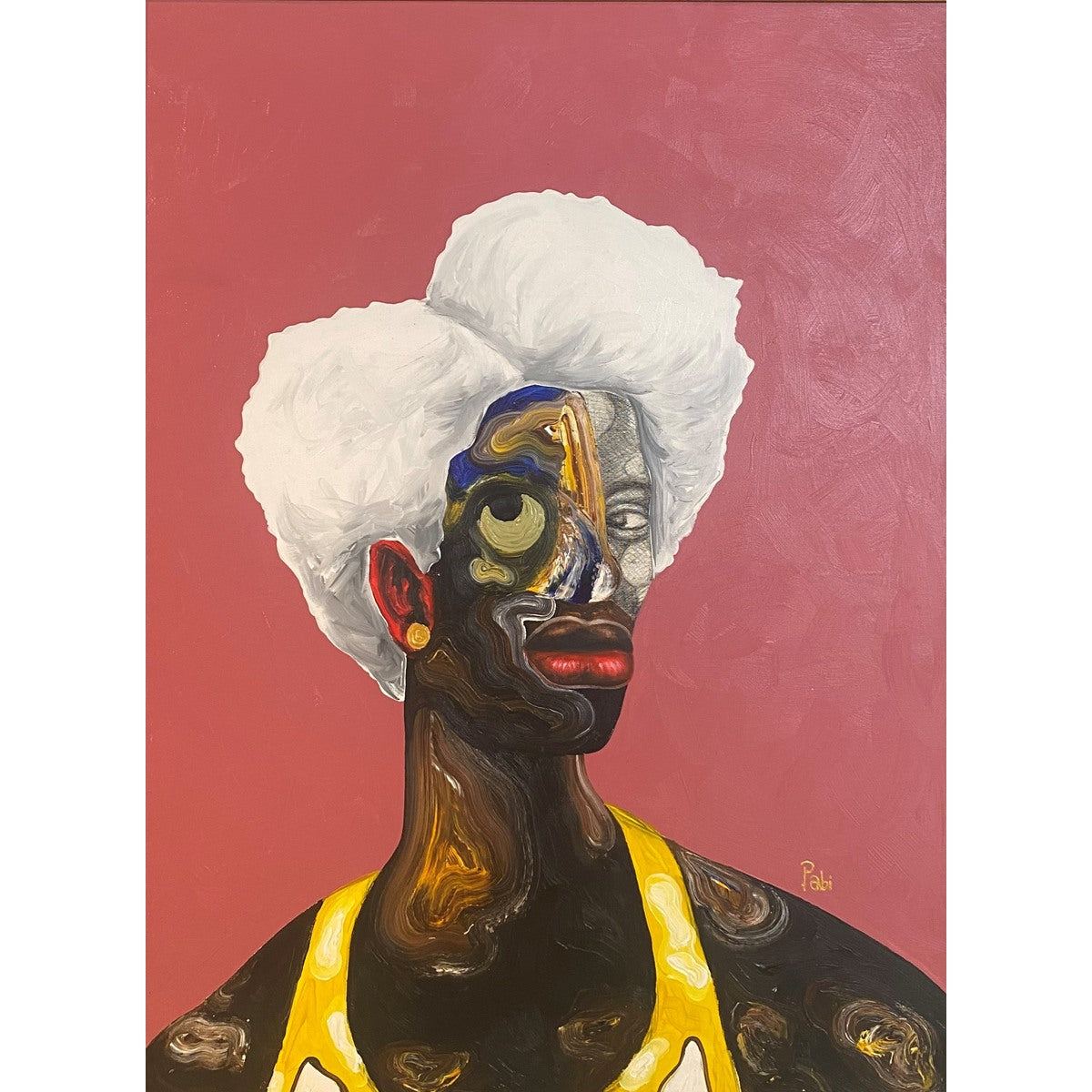PABI DANIEL (Ghana) | Gaze II, 2022 | Oil, acrylic, canvas, 100x76 (115x91)